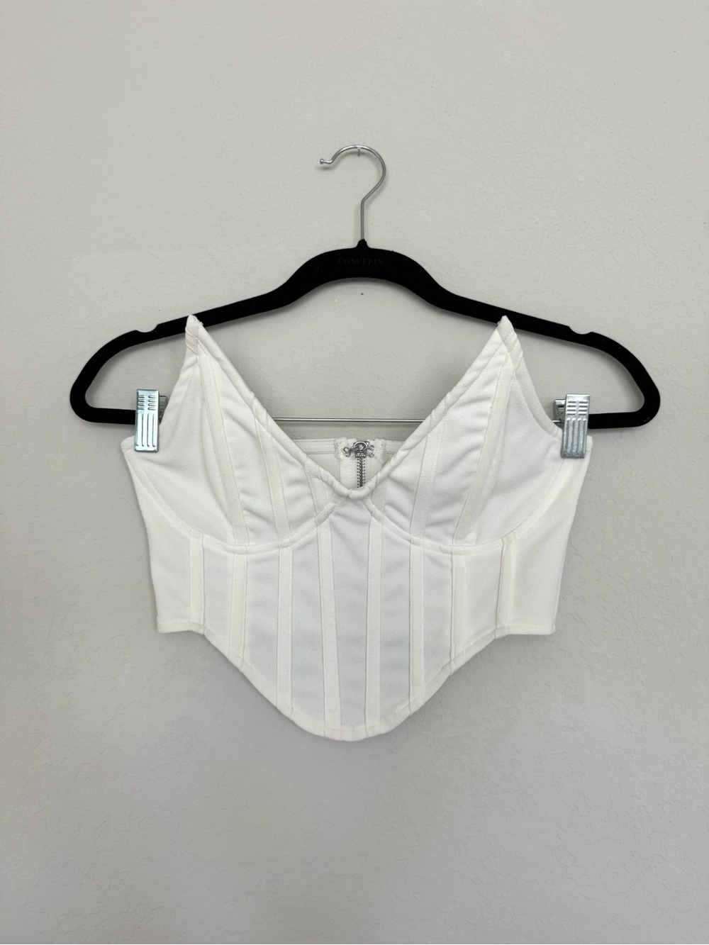 Missguided White Structured Bustier Crop Top